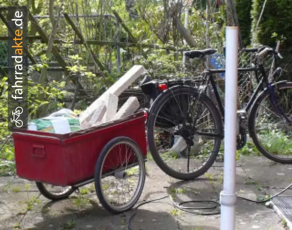 Trekkingrad inkl Fahrradanhänger Eigenbau Edelstah